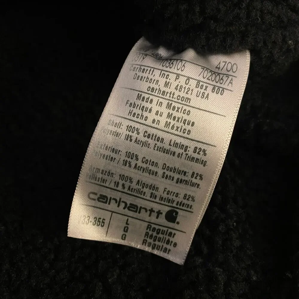 Carhartt Sandstone Sherpa Lined Two Toned Green Black Mock Neck Vest Large V33